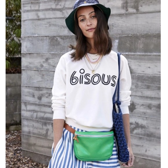 Clare V. Bisous Sweatshirt - Picture 1 of 12